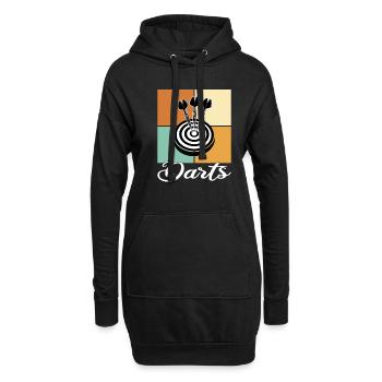Darts - Hoodie-Kleid - Schwarz - Vorne