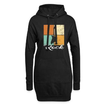 Rock - Hoodie-Kleid - Schwarz - Vorne