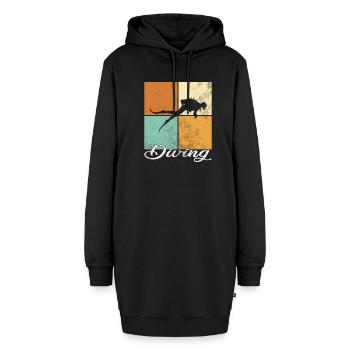 Plonger - Sweat-shirt à capuche long Femme - noir - Devant