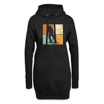 Planche à neige - Sweat-shirt à capuche long Femme - noir - Devant