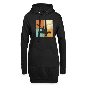 Kanu - Hoodie-Kleid - Schwarz - Vorne