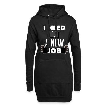 J’ai besoin d’un nouvel emploi 2 - Sweat-shirt à capuche long Femme - noir - Devant