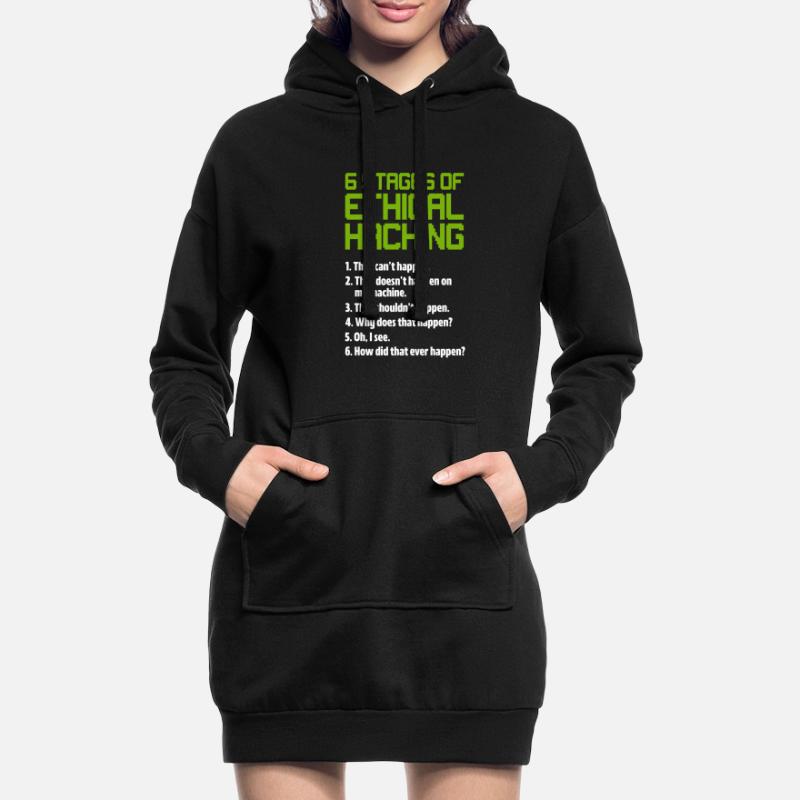 Hacker Coder Computer Hacking Cadeau Sweat-shirt à capuche long Femme