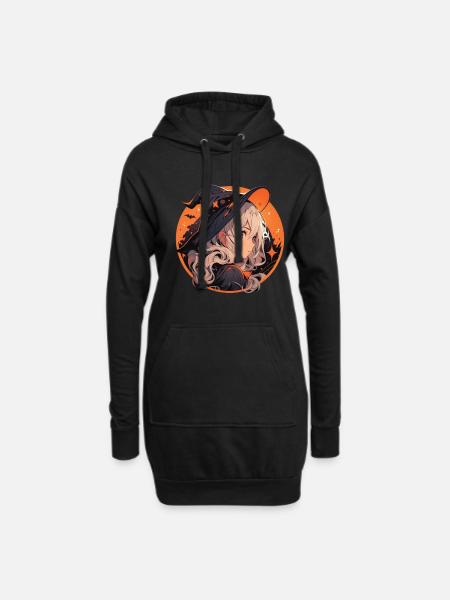 Witch Witch Witch Halloween Witch Outfit - Hoodie Dress - black