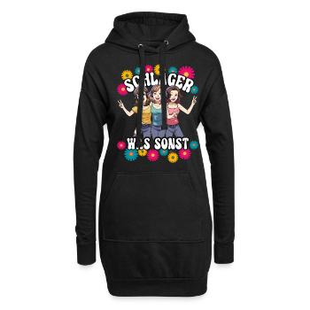 Schlager - Hoodie-Kleid - Schwarz - Vorne