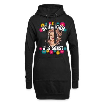 Schlager Gehen Immer - Hoodie-Kleid - Schwarz - Vorne