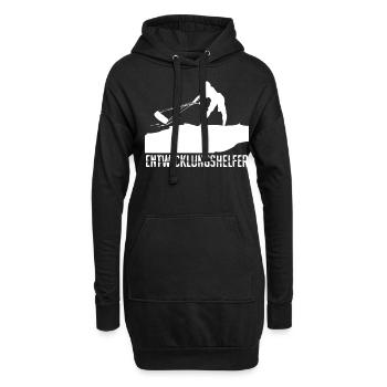 Kitesurfen verhedderte Leinen - Hoodie-Kleid - Schwarz - Vorne