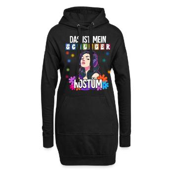 Das Ist Mein Schlager Kostüm - Hoodie-Kleid - Schwarz - Vorne