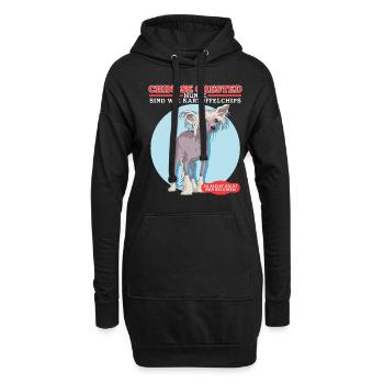 Chinese Crested Chinesischer Schopfhund Geschenk - Hoodie-Kleid - Schwarz - Vorne