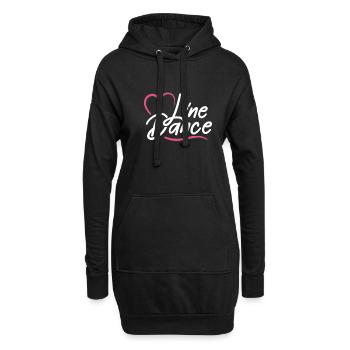 Linedance Country Line Dancer Linedancing Geschenk - Hoodie-Kleid - Schwarz - Vorne