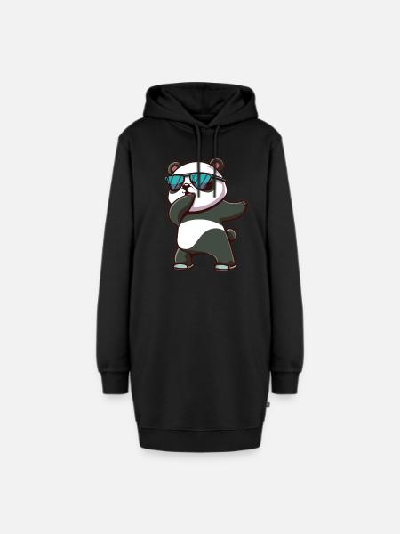 Panda Dabbing Panda Pandas Panda Baby - Hoodie-Kleid - Schwarz