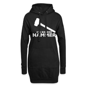 Zimmermann Dachdecker Steinmetz Hammer - Hoodie-Kleid - Schwarz - Vorne