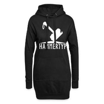 Hammer Dachdecker Zimmermann Steinmetz - Hoodie-Kleid - Schwarz - Vorne