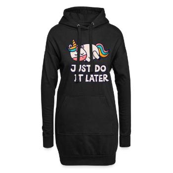Licorne Licorne épaisse Licorne Chill Relax - Sweat-shirt à capuche long Femme - noir - Devant