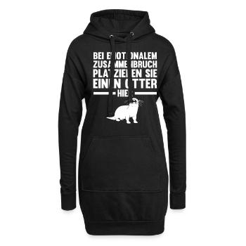 Seeotter Fischotter Otter - Hoodie-Kleid - Schwarz - Vorne