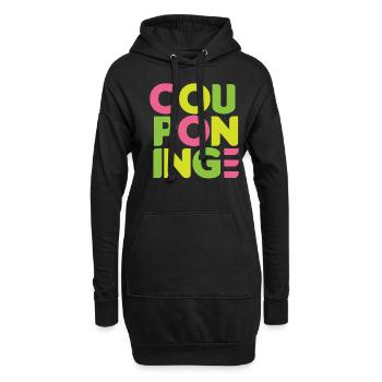 Lustiges Extrem Couponing Coupon Geschenk - Hoodie-Kleid - Schwarz - Vorne