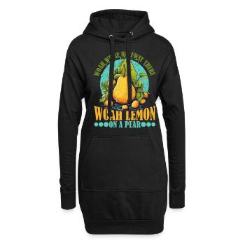 Woah We're Halfway There, Woah Lemon On A Pear 9 - Hoodie-Kleid - Schwarz - Vorne