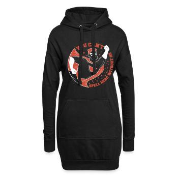 You Can't Spell Hero Without Hr 6 - Hoodie-Kleid - Schwarz - Vorne