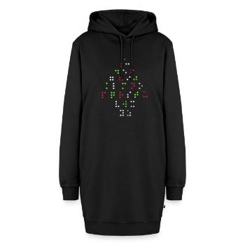 Braille - Sweat-shirt à capuche long Femme - noir - Devant