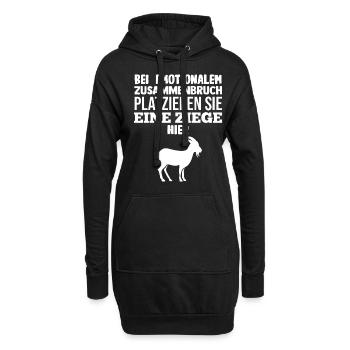 Bauernhof Landwirt Bauer Ziegen - Hoodie-Kleid - Schwarz - Vorne