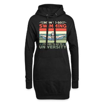 Schwimmer Geschenk Schwimmen Sport Uni Student - Hoodie-Kleid - Schwarz - Vorne