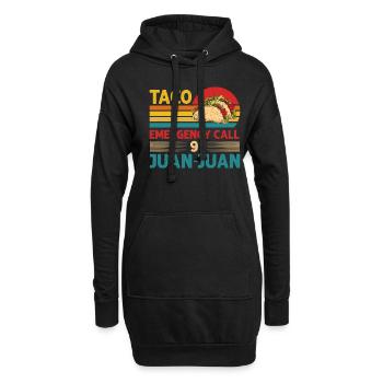 Taco Notfall 9 Juan Retro Taco Squad Mexiko - Hoodie-Kleid - Schwarz - Vorne