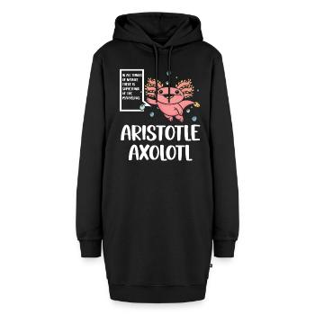 Aristote Axolotl Drôle de grenouille amphibienne - Sweat-shirt à capuche long Femme - noir - Devant