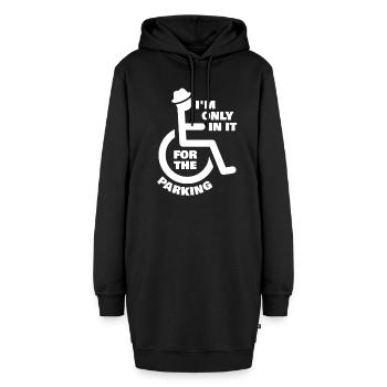 Only For The Parking Rollstuhlfahrer - Hoodie-Kleid - Schwarz - Vorne