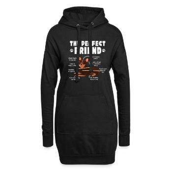 Australian Cattle Dog - Hoodie-Kleid - Schwarz - Vorne