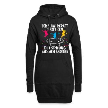 Trampolin springen Outdoor Indoor - Hoodie-Kleid - Schwarz - Vorne