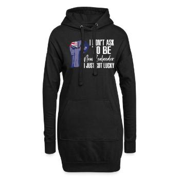 Neuseeländer Stolz Neuseeländer Flagge Gewachsen - Hoodie-Kleid - Schwarz - Vorne