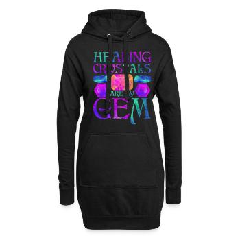 Heilkristalle Kristallheiler Kristalle - Hoodie-Kleid - Schwarz - Vorne