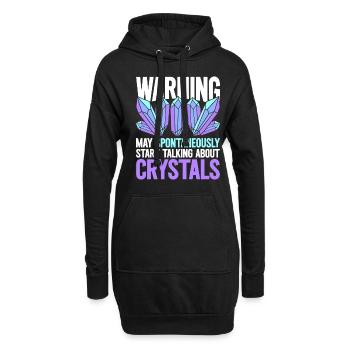 Crystal Healer Crystal Healing Crystals - Sweat-shirt à capuche long Femme - noir - Devant