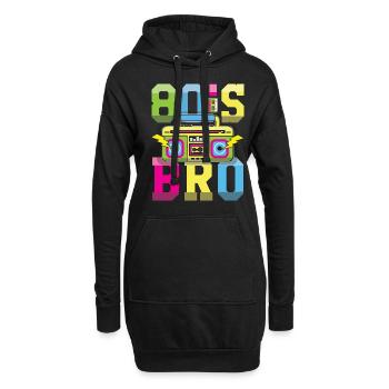 Jungen 80er Jahre Karneval 80 Retro Jahr 1980 - Hoodie-Kleid - Schwarz - Vorne