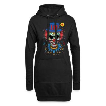 Dia de los Muertos Clown effrayant Carnaval Confettis - Sweat-shirt à capuche long Femme - noir - Devant