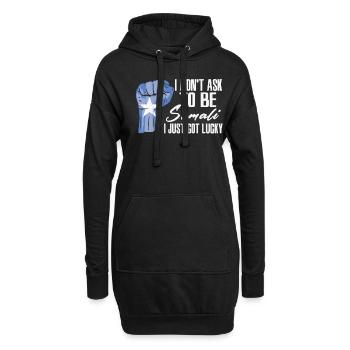 Fierté somalienne Le drapeau somalien est devenu grand - Sweat-shirt à capuche long Femme - noir - Devant