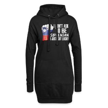 Slowenischer Stolz Slowenische Flagge Gewachsen - Hoodie-Kleid - Schwarz - Vorne