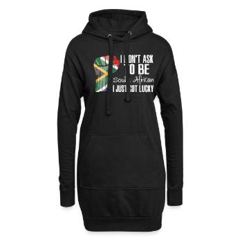 Fierté sud-africaine Drapeau sud-africain - Sweat-shirt à capuche long Femme - noir - Devant
