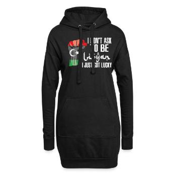 Libyscher Stolz Libysche Flagge Gewachsen - Hoodie-Kleid - Schwarz - Vorne