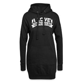 Taucher Tauchen Gerätetauchen - Hoodie-Kleid - Schwarz - Vorne