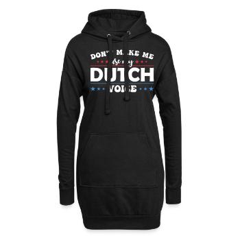 Ne me forcez pas à utiliser mon néerlandais - Sweat-shirt à capuche long Femme - noir - Devant