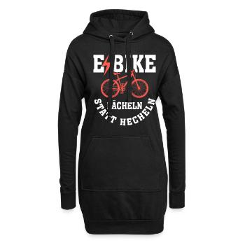 Les retraités du vélo électrique sourient au lieu de haleter - Sweat-shirt à capuche long Femme - noir - Devant