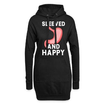 Lustige Magenhülse Bariatrische Chirurgie - Hoodie-Kleid - Schwarz - Vorne