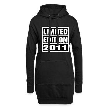 Limited Edition 2011 Geburtstag 2011 Vintage Retro - Hoodie-Kleid - Schwarz - Vorne
