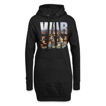 Varsovie Pologne Souvenir - Sweat-shirt à capuche long Femme - noir - Devant