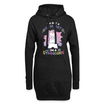 Fitness Workout Bodybuilder Gewichtheben - Hoodie-Kleid - Schwarz - Vorne
