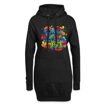 Funky Geburtstag: Dezember 1993 - Psychadelic - Hoodie-Kleid - Schwarz - Vorne