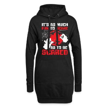 Geister Halloween Kostüm Gespenstisches Geschenk - Hoodie-Kleid - Schwarz - Vorne