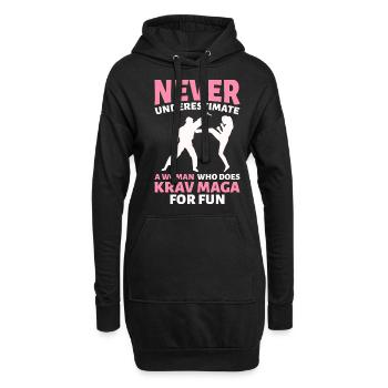 Arts martiaux de Krav Maga - Sweat-shirt à capuche long Femme - noir - Devant
