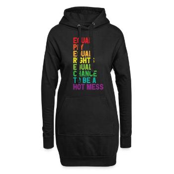 Feminismus Feminismus Frauen Gleichberechtigung - Hoodie-Kleid - Schwarz - Vorne